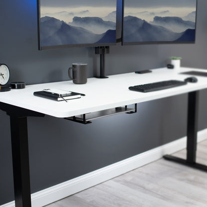 Under desk laptop storage mount.