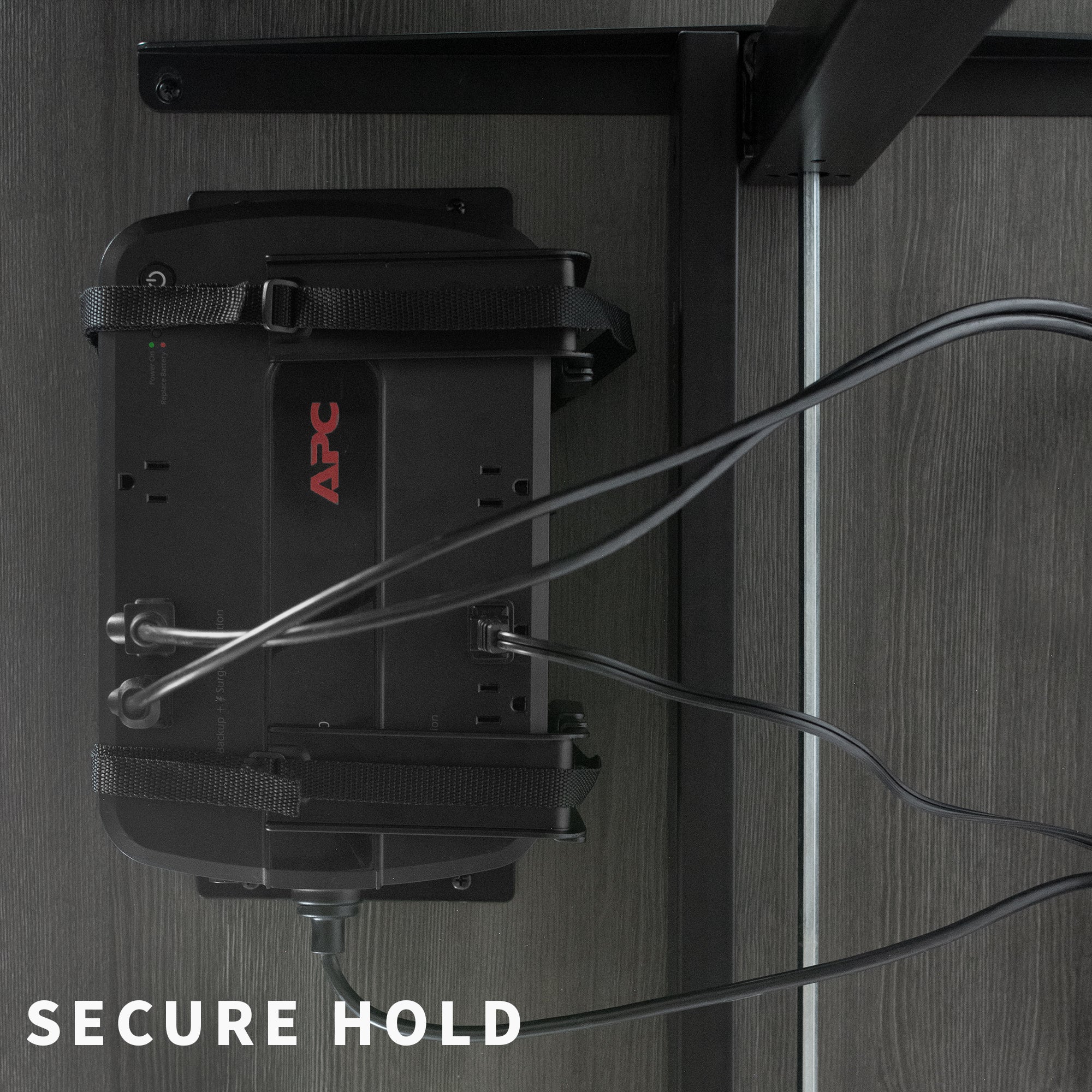 Secure hold of a PC mount to safely support your PC and avoid falls.