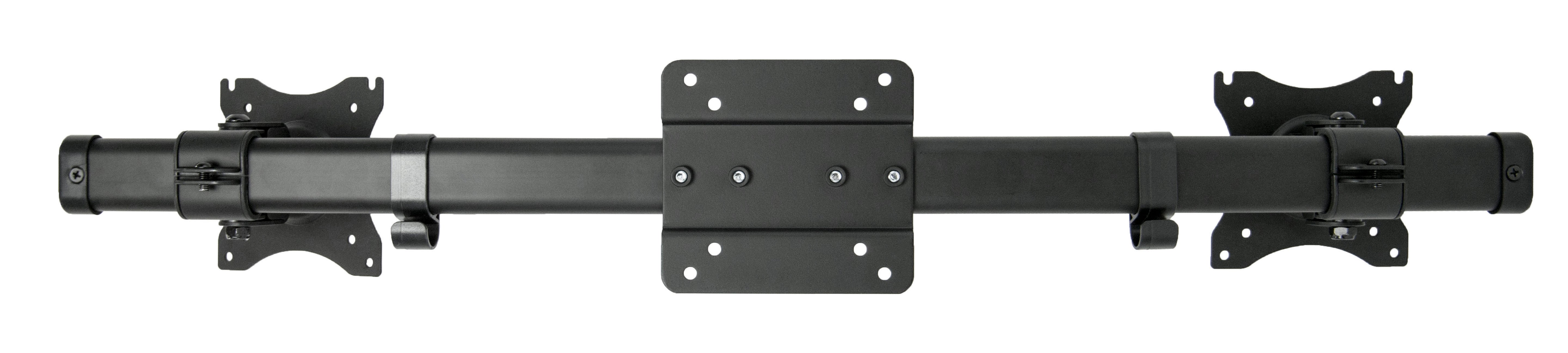 Sturdy VESA adapter bracket for 2 monitor screens.