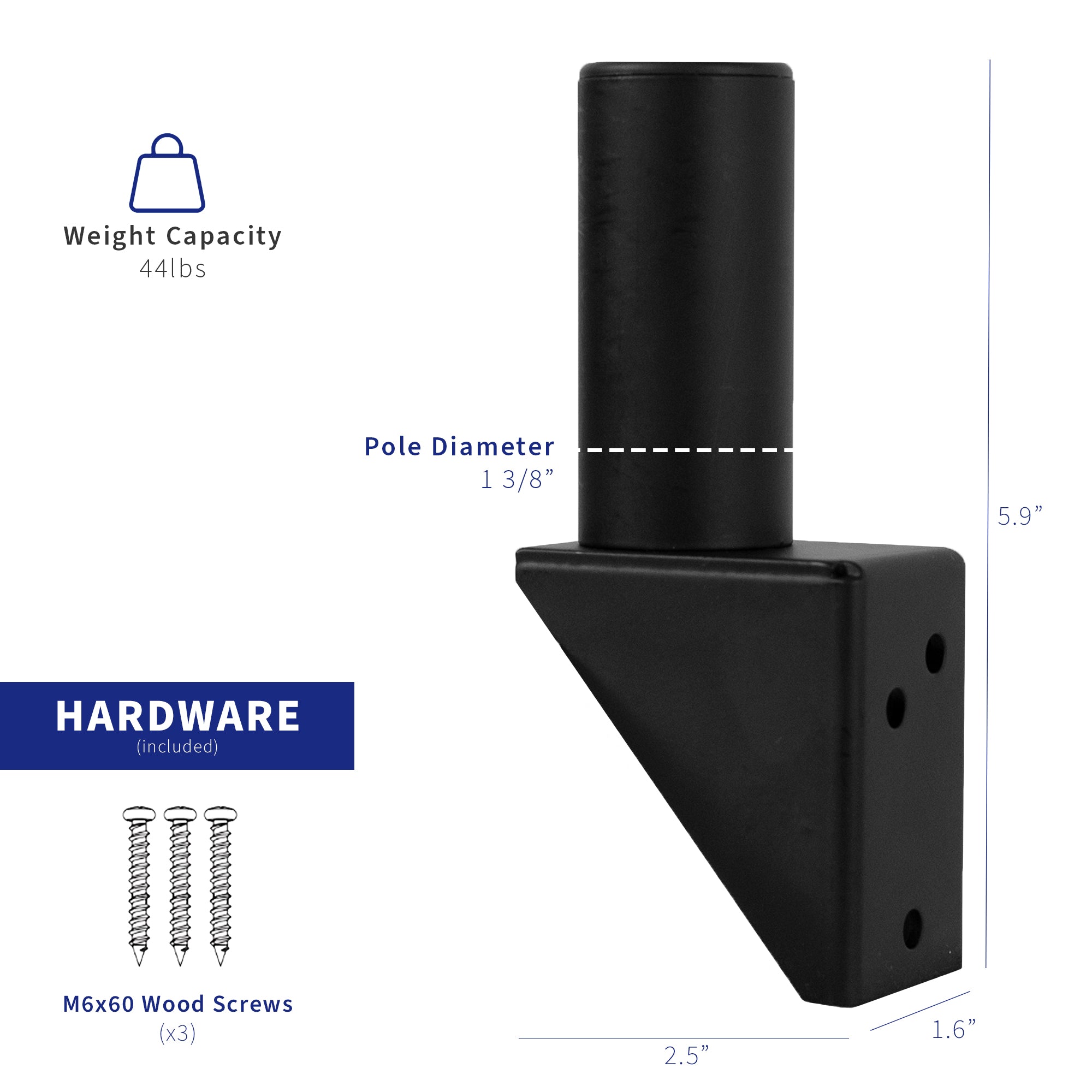 Weight capacity of additional conversion bracket.