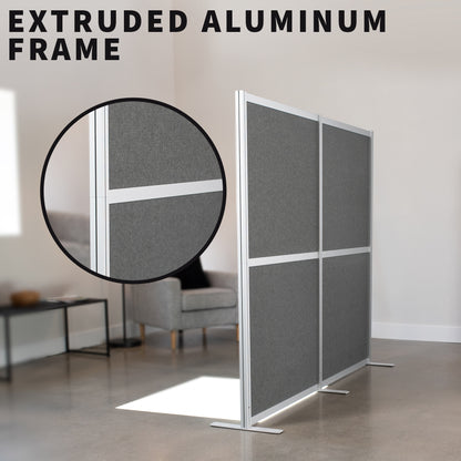 Sturdy aluminum frame of the room divider from VIVO.