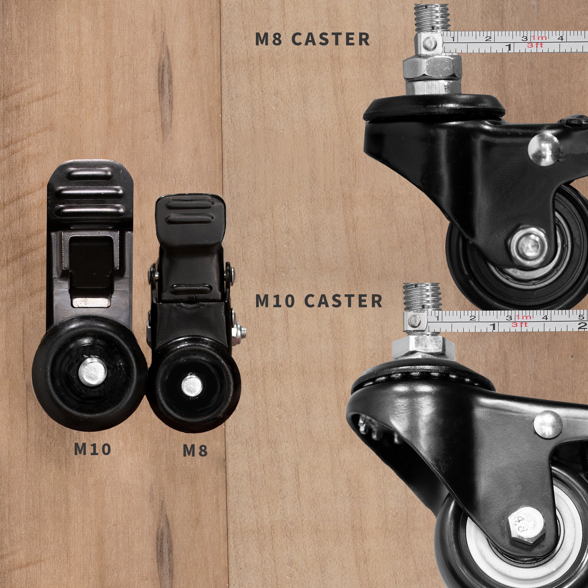 Choose between 8 or 10-meter casters.