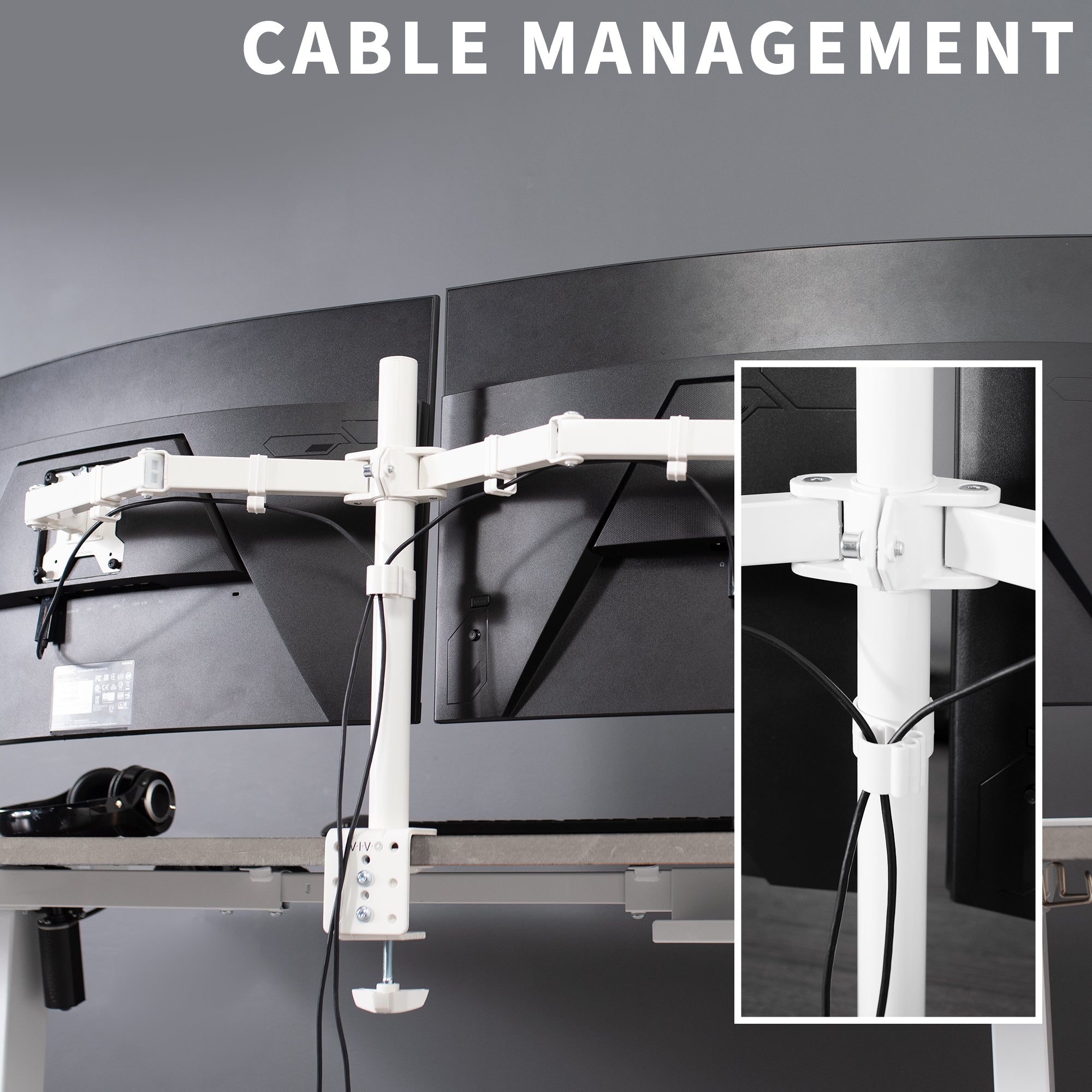 4" Cable Clip Kit for Monitor Stand allen wrench storage