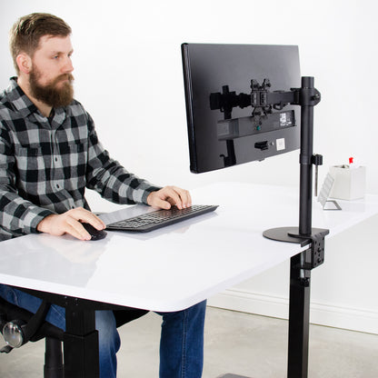 A person working on a fragile desktop.