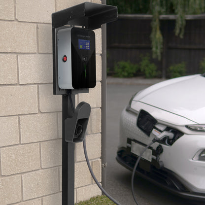 EV charger stand is compatible with chargers that have a M4 thread base.
