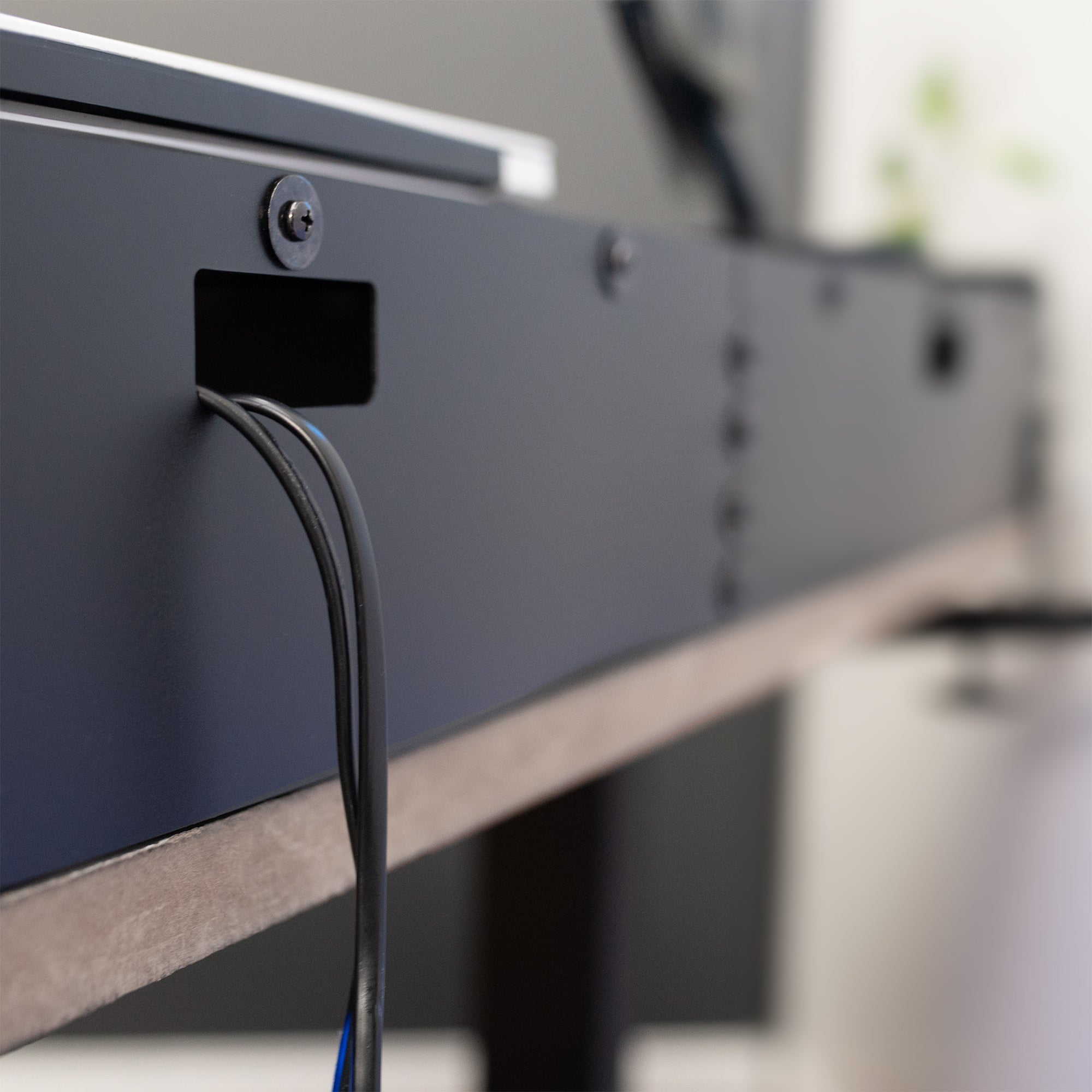 Desktop monitor riser for multiple monitors and comfortable display viewing.