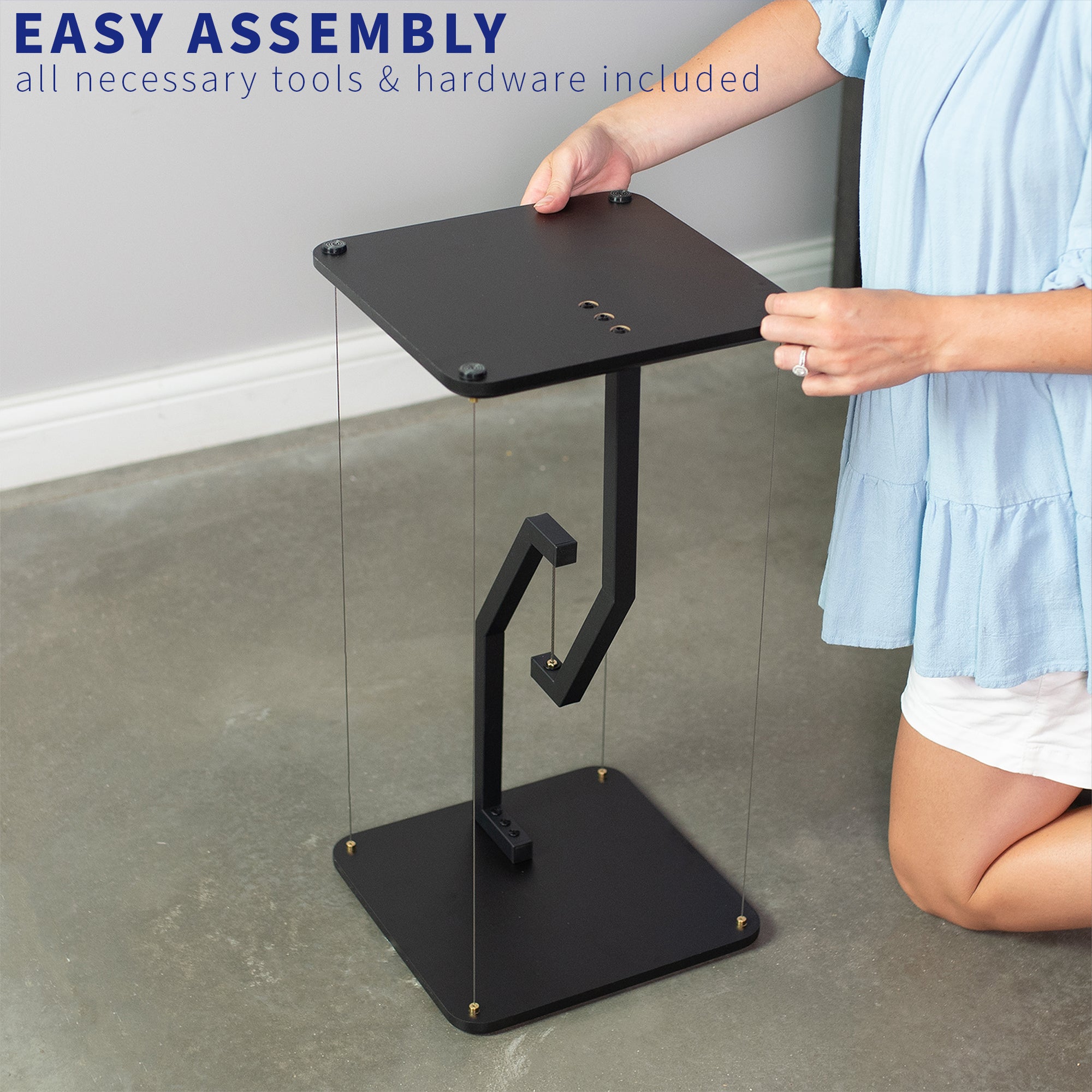 Easy assembly with all necessary hardware and tools included.