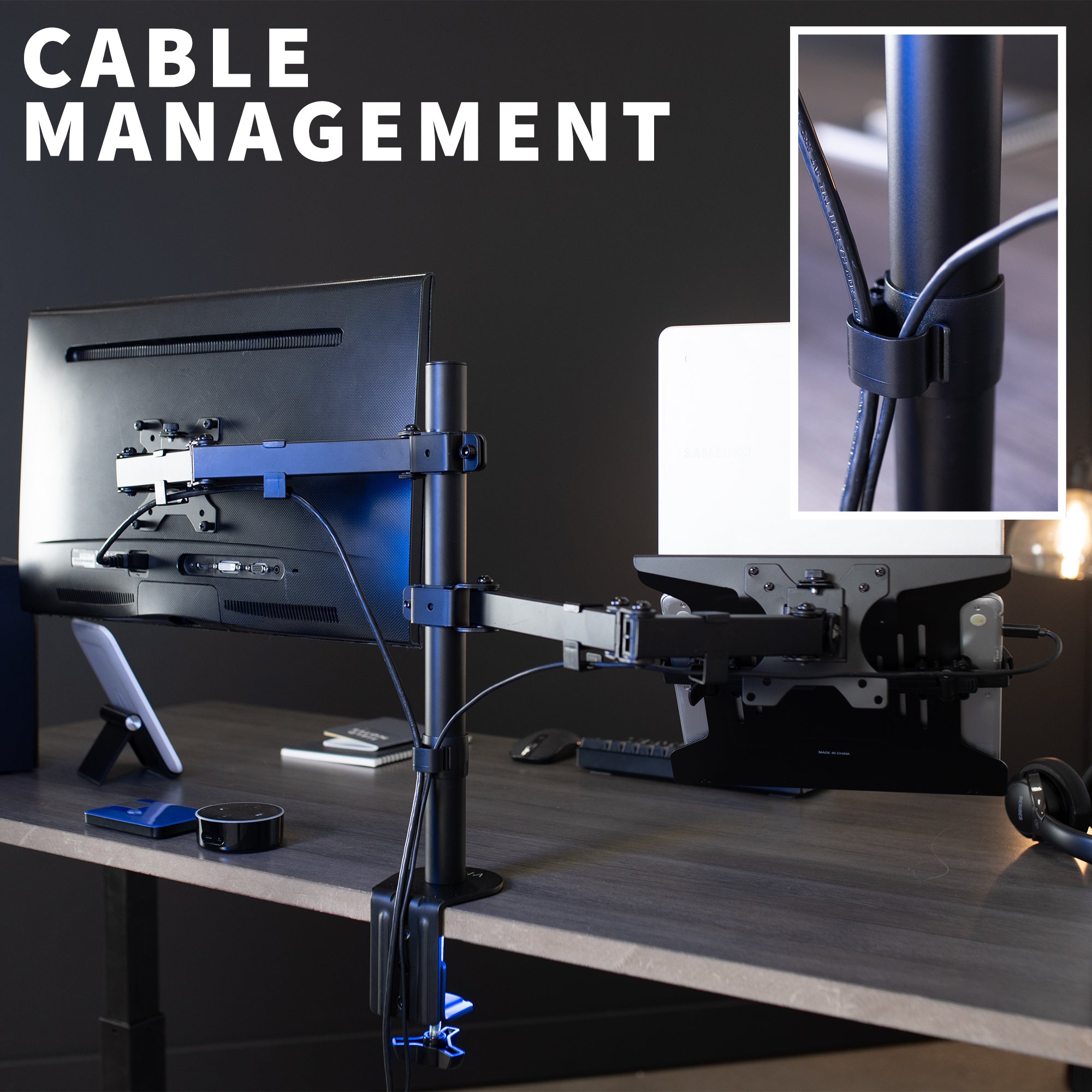 Single Monitor and Laptop Desk Mount