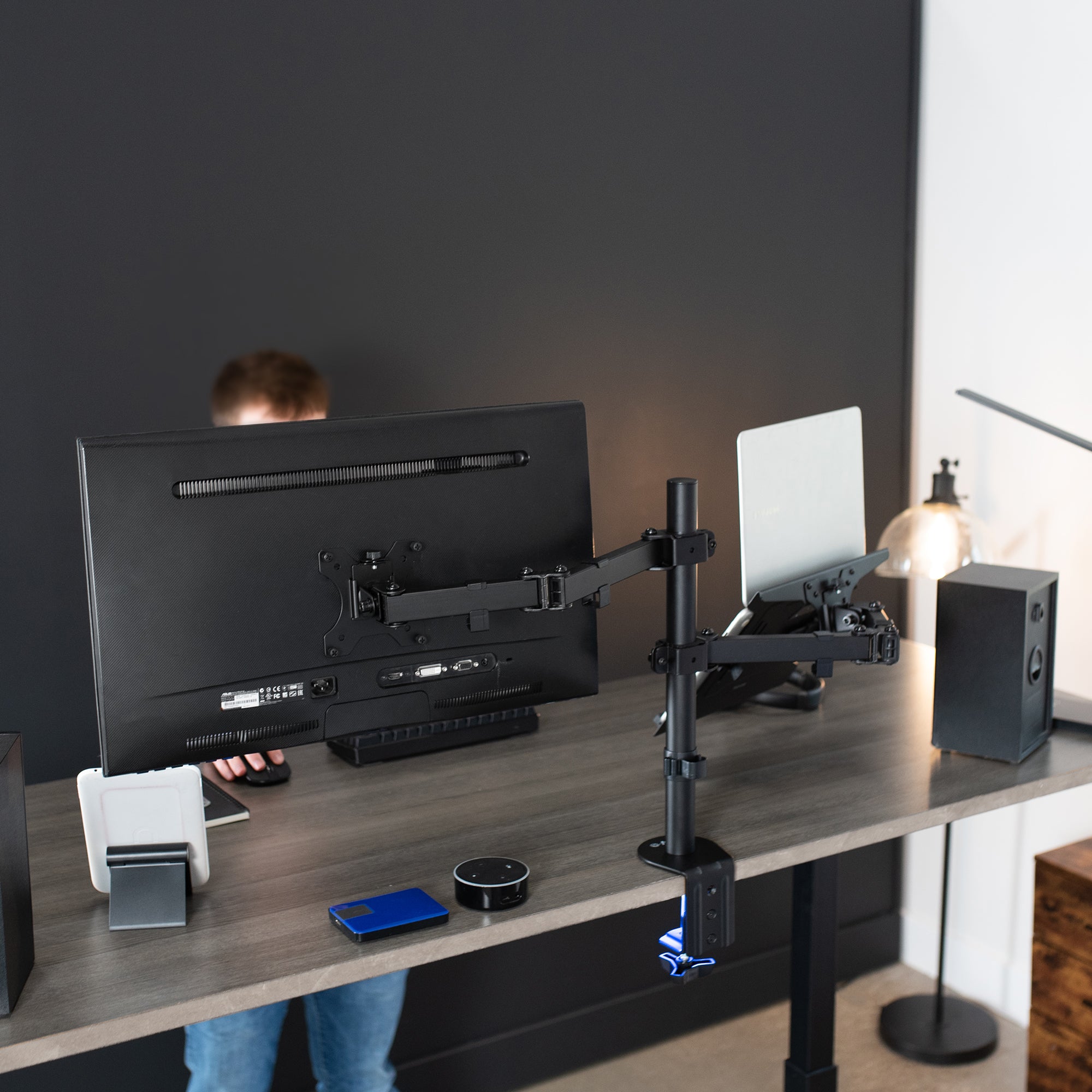 Single Monitor and Laptop Desk Mount