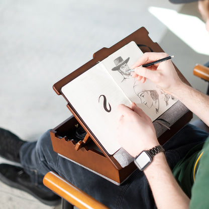 Wooden Lap Desk with Storage and Mouse Pad